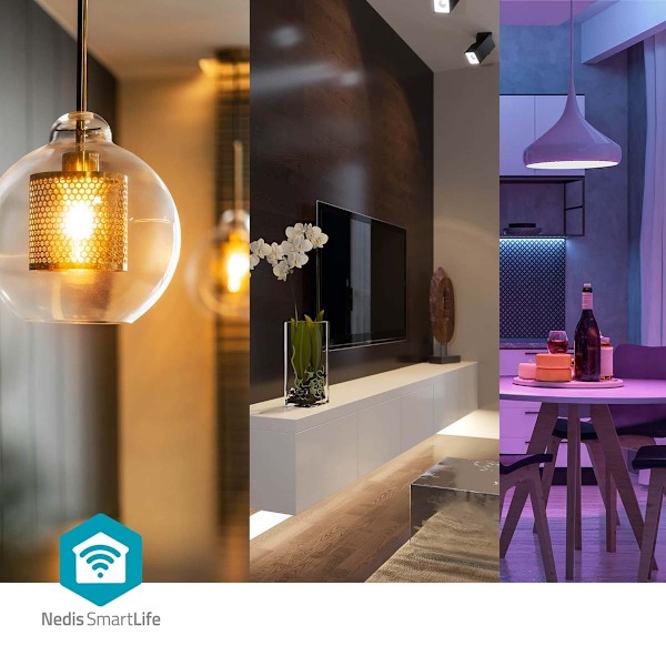 Nedis SmartLife Lofts lys | Wi-Fi | RGB / Varm til kølig hvid | Runde | Diameter: 290 mm | 1800 lm | 2700 - 6500 K | IP20 | Energiklasse: F | Android™
