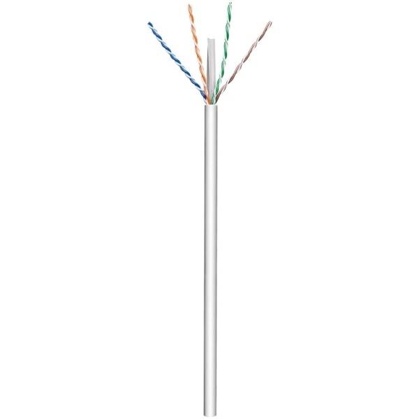 Goobay CAT 6 patchkabel, U/UTP, grå kopparklädd aluminiumledare (CCA), AWG 23/1 (solid), kabelhölje PVC