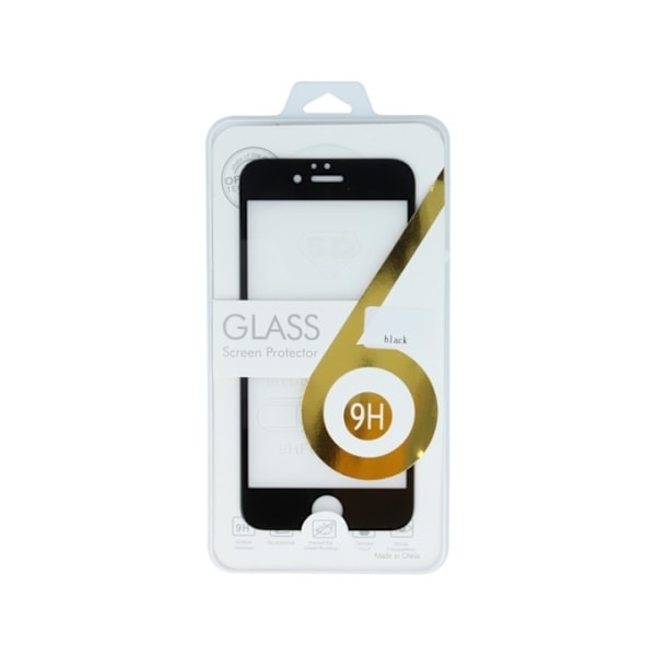 Forever 5D hærdet glas til Samsung S10e svart stel Transparent