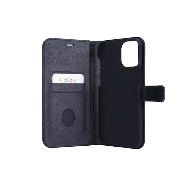 Radicover Lompakko iPhone 12 Pro Max Säteilysuojattu Flipcover RFID Musta Svart