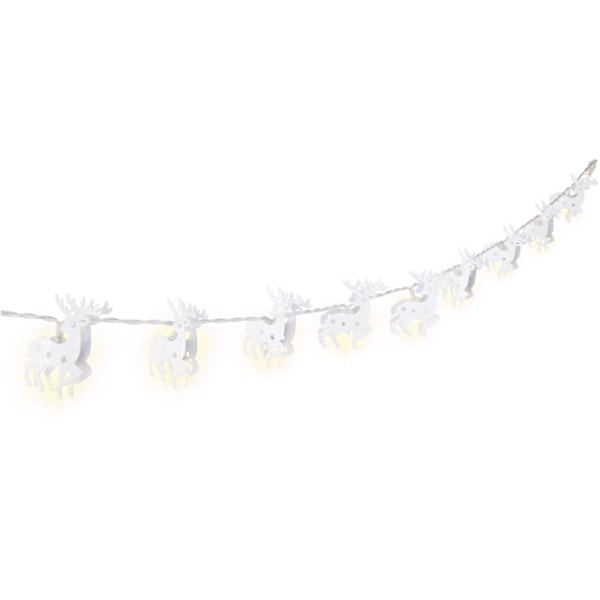 Goobay 10 LED-lampor "Ren", vit med timerfunktion, varmvit (3000 K), batteridriven