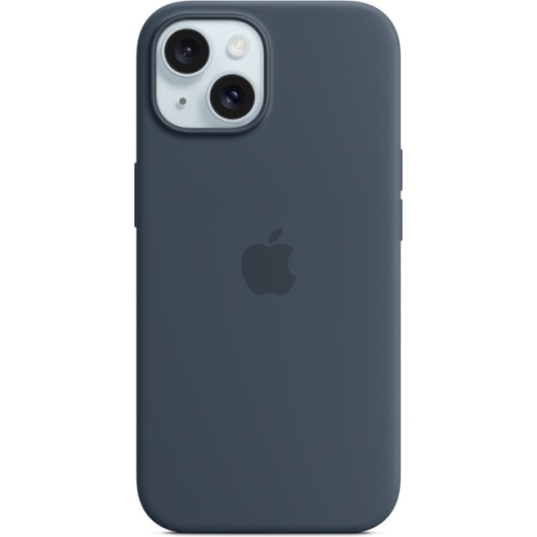 Apple iPhone 15 silikonetui med MagSafe, blå Blå