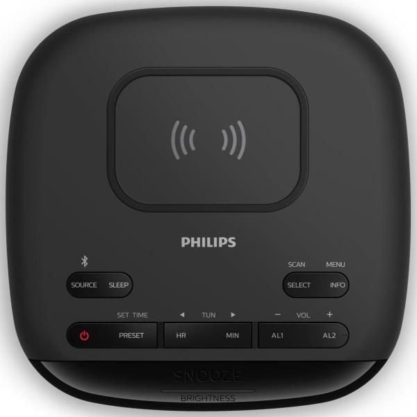 Philips Digital DAB+/FM-klockradio QI-laddning