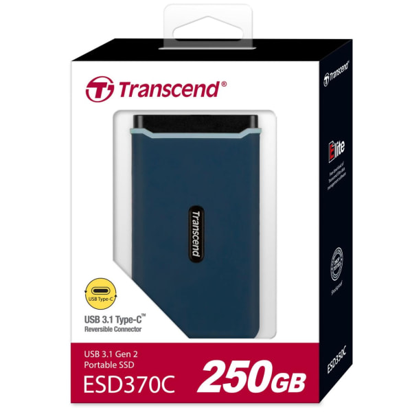 Transcend Portabel SSD ESD370C USB-C 250GB (R1050/W950)