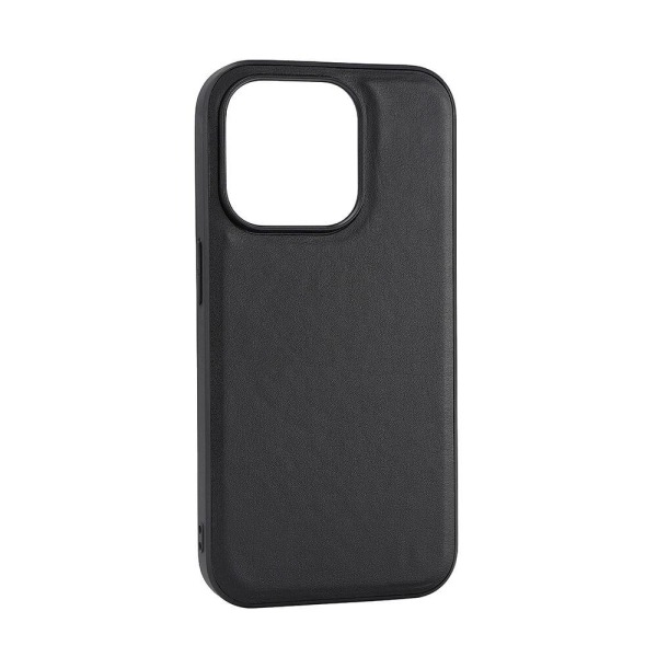 Buffalo Cover PU MagSeries Sort - iPhone 15 Pro Svart