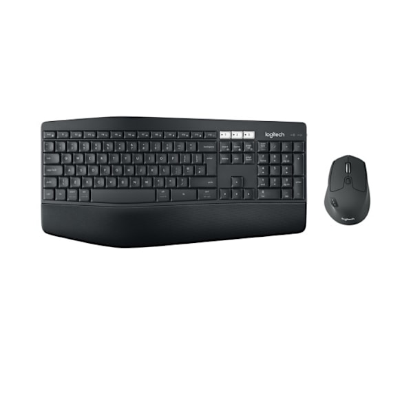 Logitech MK850 tangentbord Trådlös RF + Bluetooth QWERTY Nordiska språk Svart Sort