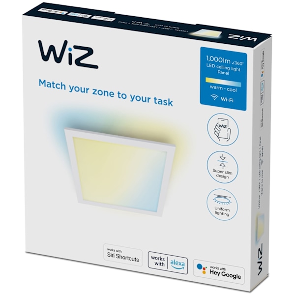 WiZ WiFi Panel Square 12W 1000ml Varm-kallvit