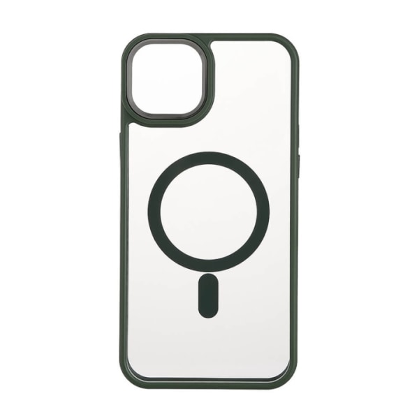 ONSALA Mobilcover Bumper MagSeries Green & Clear - iPhone 15 Plu Transparent