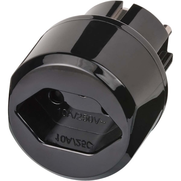 brennenstuhl Rese Adapter CH-to-Europe Earthed Svart