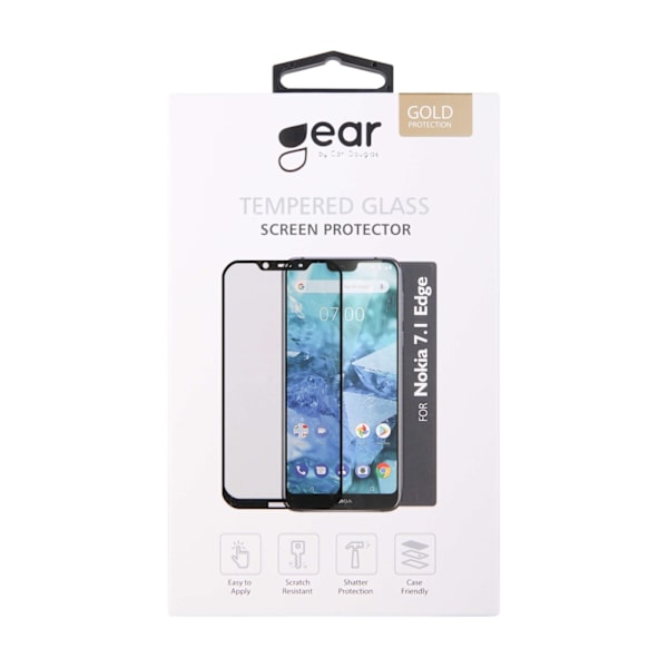 GEAR Karkaistu lasi 2.5D Nokia 7.1 Transparent