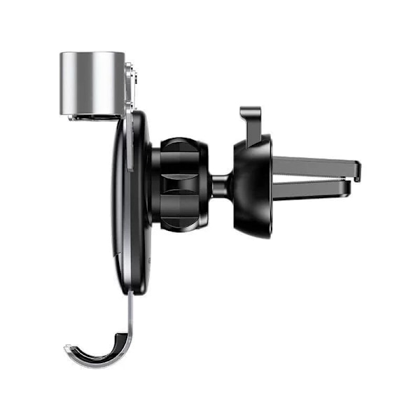 Baseus Mini Gravity - Auton puhelinteline, musta/hopea