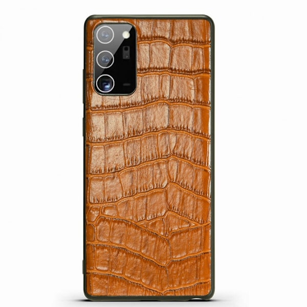Skal i läder till Samsung Note 20 Ultra, Brun Brun