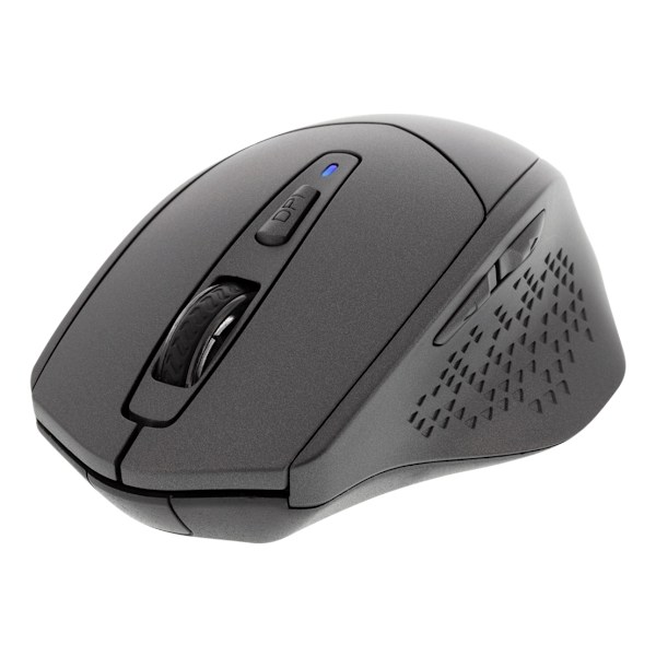 DELTACO silent wireless mouse, bluetooth, 1x AA, 800-1600 DPI, dark gr