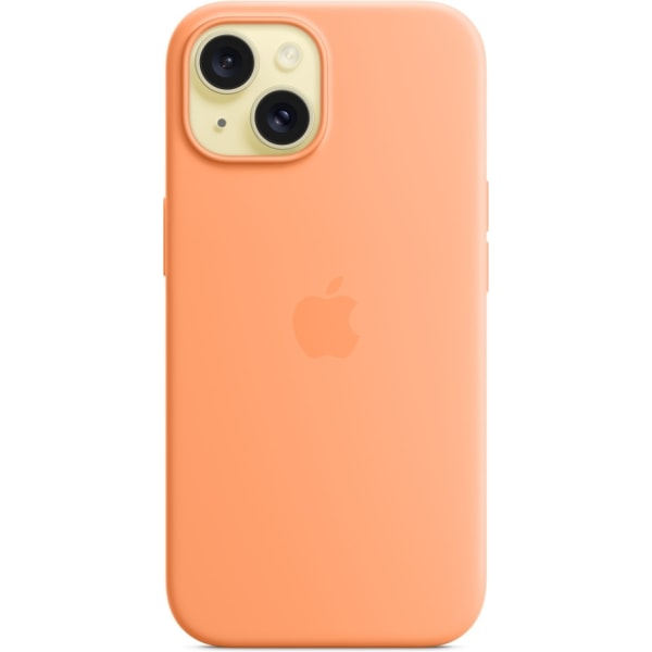 Apple iPhone 15 silikonikotelo MagSafella, sorbet-oranssi Orange