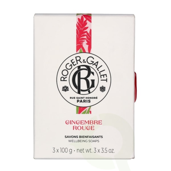 Roger & Gallet Gingembre Rouge gavesæt 300 g sæbestang - 3x100gr