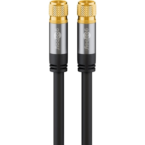 Goobay SAT-antennekabel (135 dB), 4x afskærmet guldbelagt, F-stik