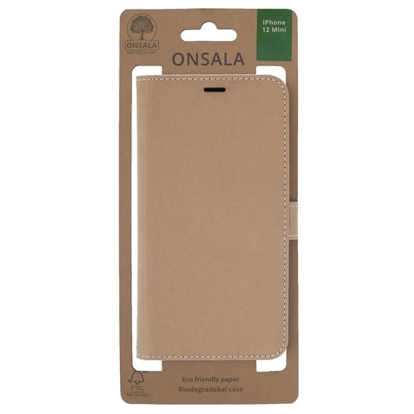 ONSALA ECO Wallet iPhone 12 Mini Sand Beige