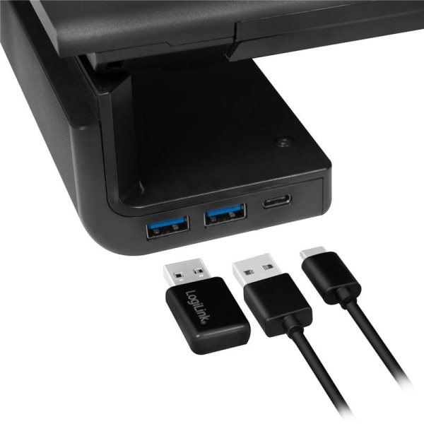LogiLink Monitorställ 63 cm med USB-hub 3-port