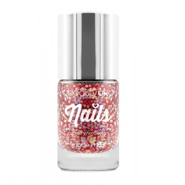 Beauty UK Glitter Nail Polish - Astral Stars Red