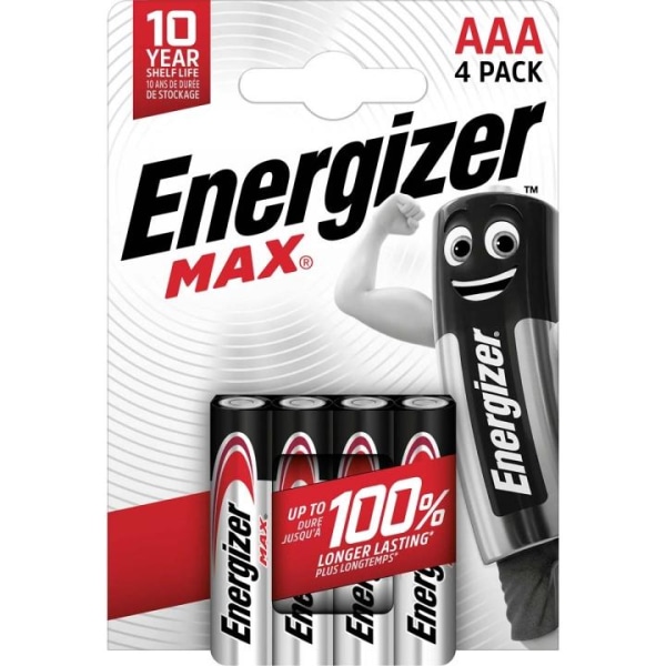 Energizer Alkaliparisto AAA | 1.5 V DC | 4 - Läpipainopakkaus