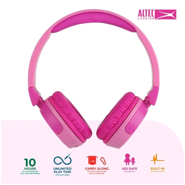 ALTEC LANSING Børnehøretelefoner Trådløs 2in1 On-Ear Rosa Rosa