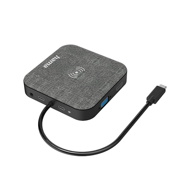 Hama USB-C Hubb Multiport Qi-laddning 12 portar