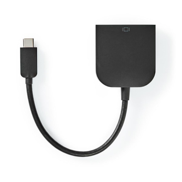 Nedis USB-C™ Adapter | USB 3.2 Gen 1 | USB-C™ Hane | DVI-D 24+1-Pin Hona | 1080p | 0.20 m | Rund | Nickelplaterad | PVC | Svart | Kuvert Svart