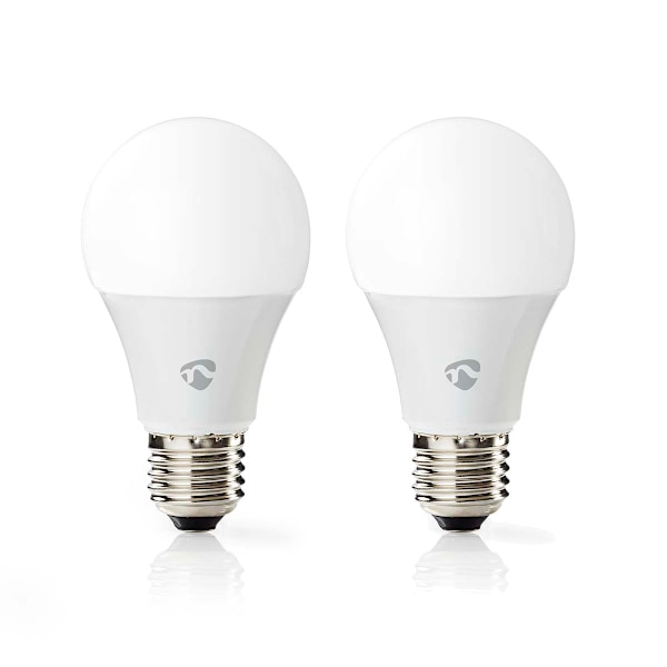 Nedis SmartLife Full Färg Glödlampa | Wi-Fi | E27 | 806 lm | 9 W | RGB / Varm till cool vit | 2700 - 6500 K | Androidâ„¢ / IOS | Glödlampa | 2 st