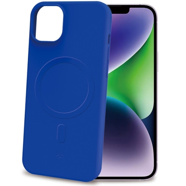 Celly Cromomag Soft rubber case MagSafe iPhone 15 Plus Blå Blå