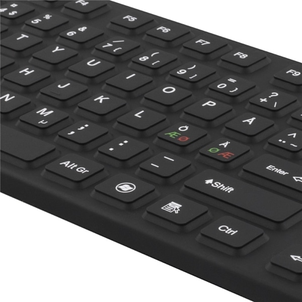DELTACO rubberized keyboard, silicone, IP68, full size, 105 keys,black