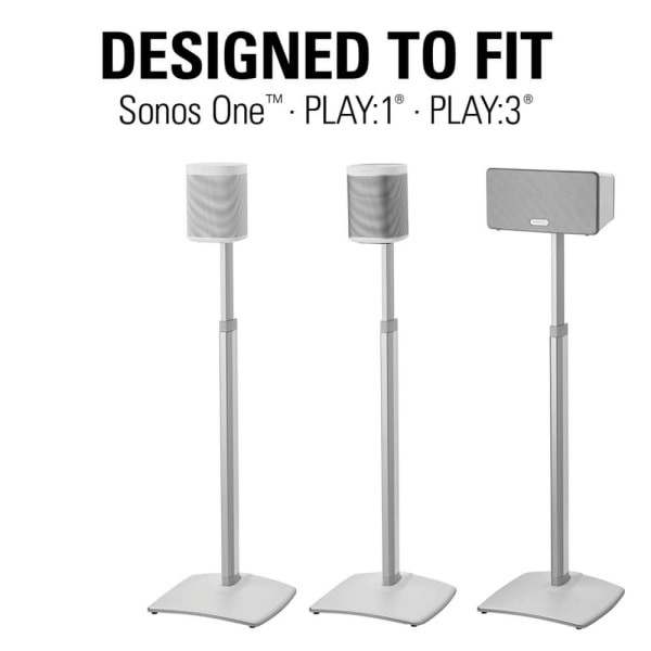 SANUS Floor Stand Adjustable One SL Play:1 Play:3 Pair White