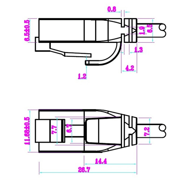 Goobay CAT 6 smal patchkabel, U/UTP, vit kopparledare (CU), 0.15 m