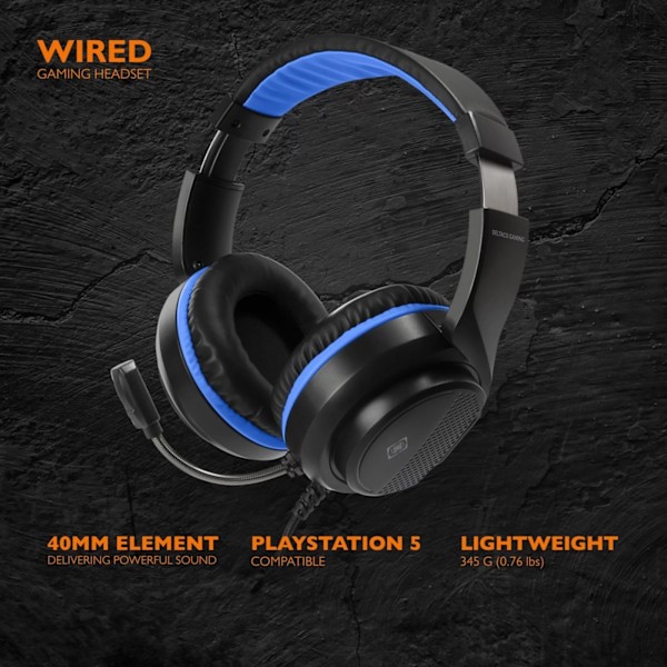 DELTACO GAMING Stereo Gaming Headset for PS5, 1x 3.5mm connector