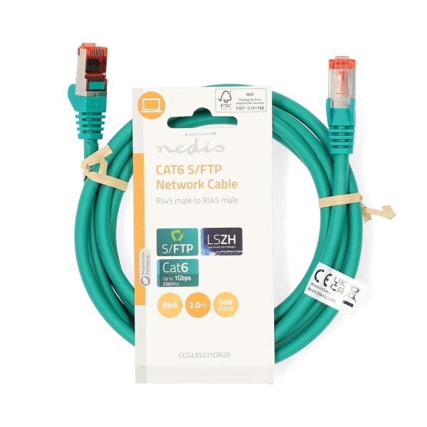 Nedis CAT6 Nätverkskabel | RJ45 hane | RJ45 hane | S/FTP | 2.00