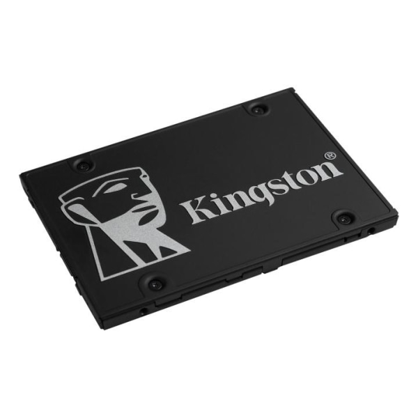 Kingston KC600 SSD-levy, SATA, 256GB, 2,5", 3D TLC NAND, musta