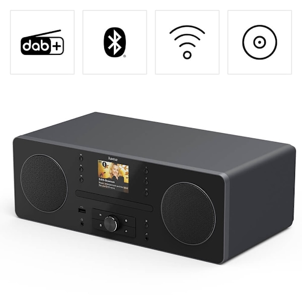 Hama Radio FM/DAB+/CD/BT DR1560CBT Svart