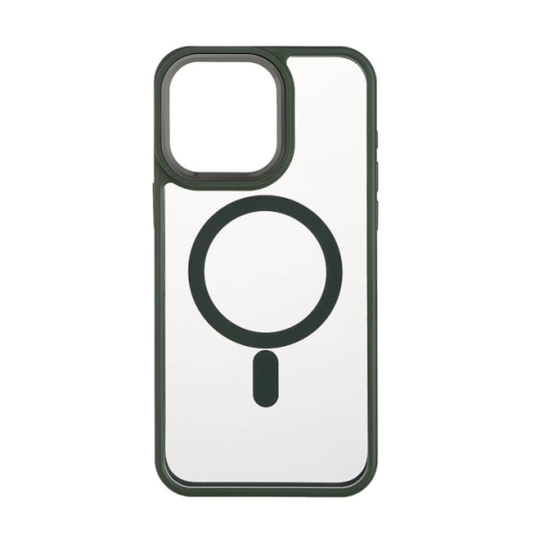 ONSALA Mobilskal Bumper MagSeries Green & Clear - iPhone 15 Pro Transparent