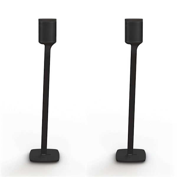 FLEXSON Golvställ för Sonos ONE/ONE SL/PLAY:1 Svart 2-pack