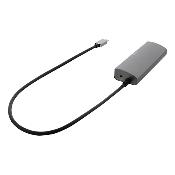 DELTACO USB-C hub and network adapter, USB-C, RJ45, 3x USB-A 3.0