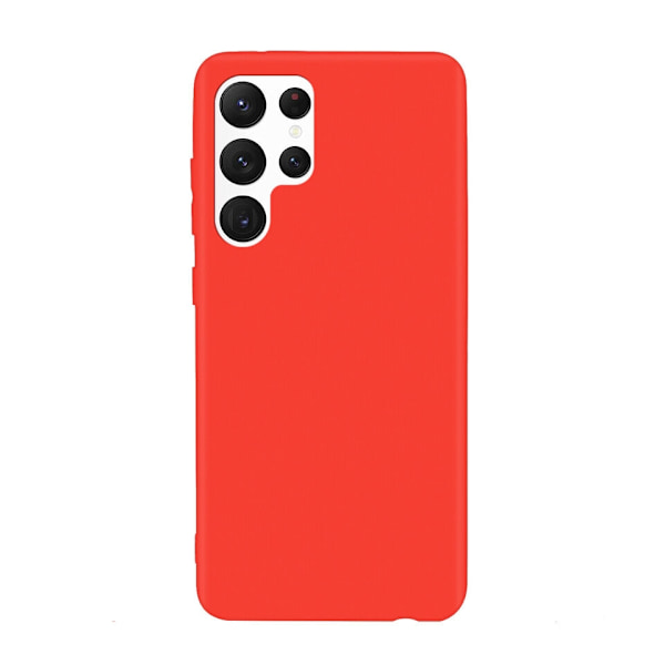Samsung Galaxy S21+ -punainen silikonikuori Röd