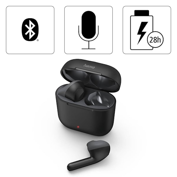 Hama Hovedtelefoner Freedom TWS In-Ear True Wireless Sort Svart
