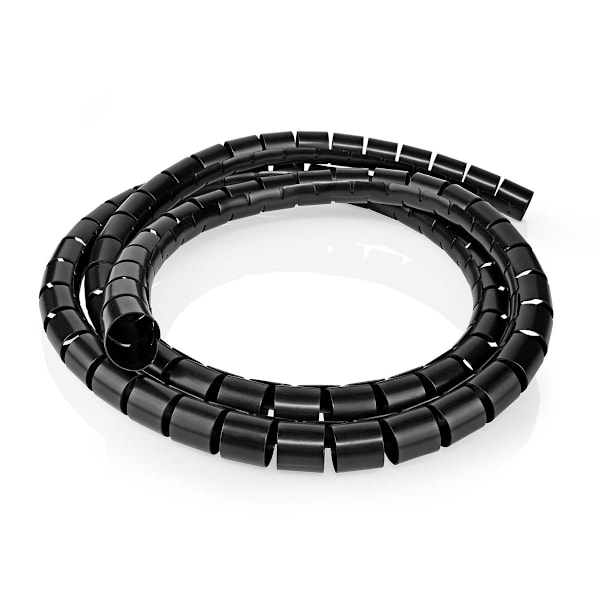 Nedis Johdotusjärjestelmä | Spiraaliholkki | 1 kpl | Suurin kaapelin paksuus: 32 mm | PE | Musta