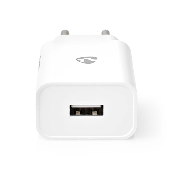 Nedis Väggladdare | 12 W | Snabbladdnings funktion | 1x 2.4 A A | Antal utgångar: 1 | USB-A | Utan kabel | Single Voltage Output | Vit