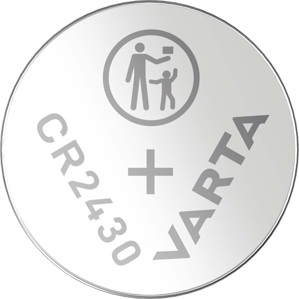 Varta Lithium knappcellsbatteri CR2430 | 3 V DC | 290 mAh | 2-Blister | Silver
