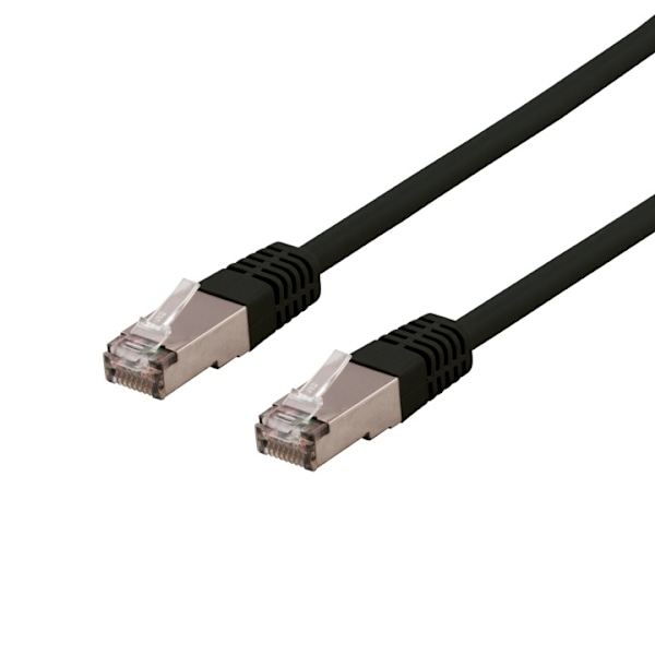 Deltaco S/FTP Cat6 patchkabel, LSZH, 10m, black