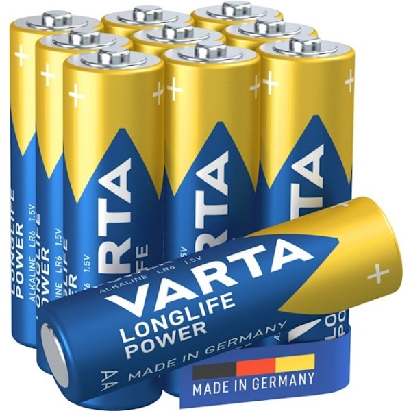 Varta LR6/AA (Mignon) (4906) batteri, 10 st. blister alkaliskt manganbatteri, 1,5 V