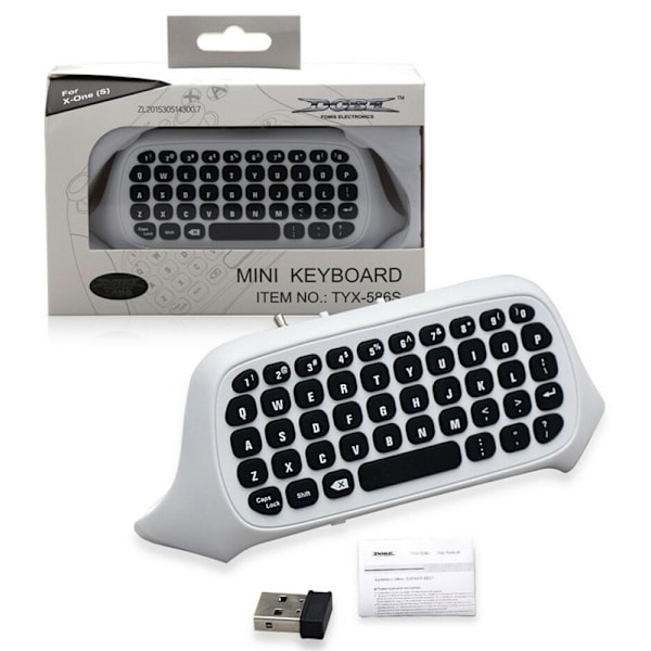 Tastatur til Xbox One S-controller, Hvid