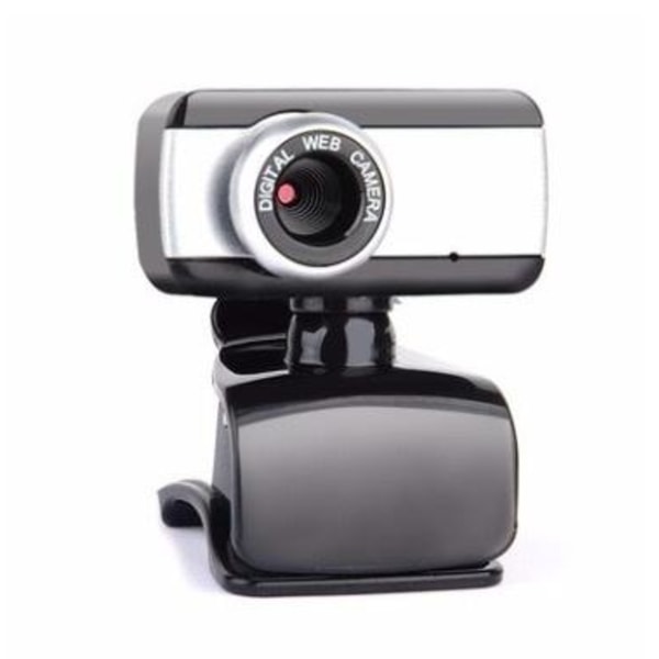 Webbkamera med inbyggd mikrofon, USB 2.0, Svart/Silver