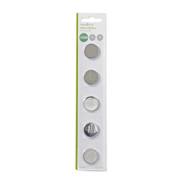 Nedis Lithium knappcellsbatteri CR2430 | 3 V DC | 5-Blister | Silver