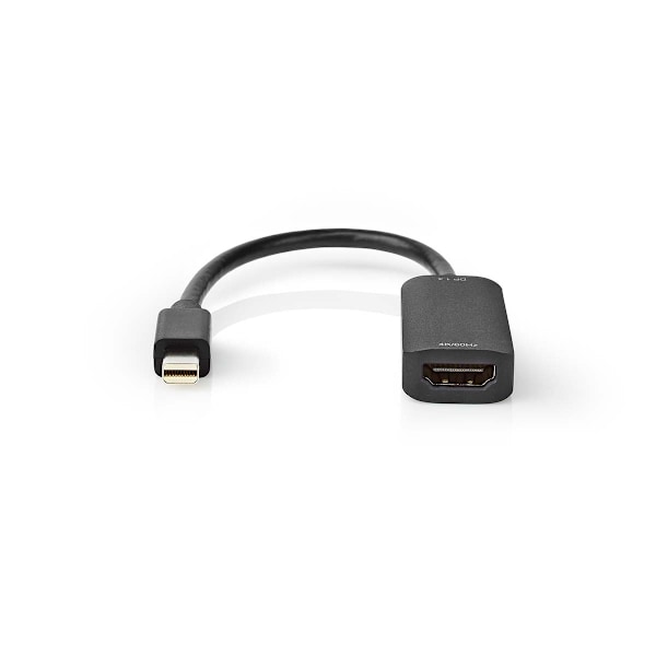 Nedis Mini Displayport-kabel | DisplayPort 1.4 | Mini DisplayPort Hane | HDMI™ Utgång | 48 Gbps | Nickelplaterad | 0.20 m | Rund | PVC | Svart | Plast